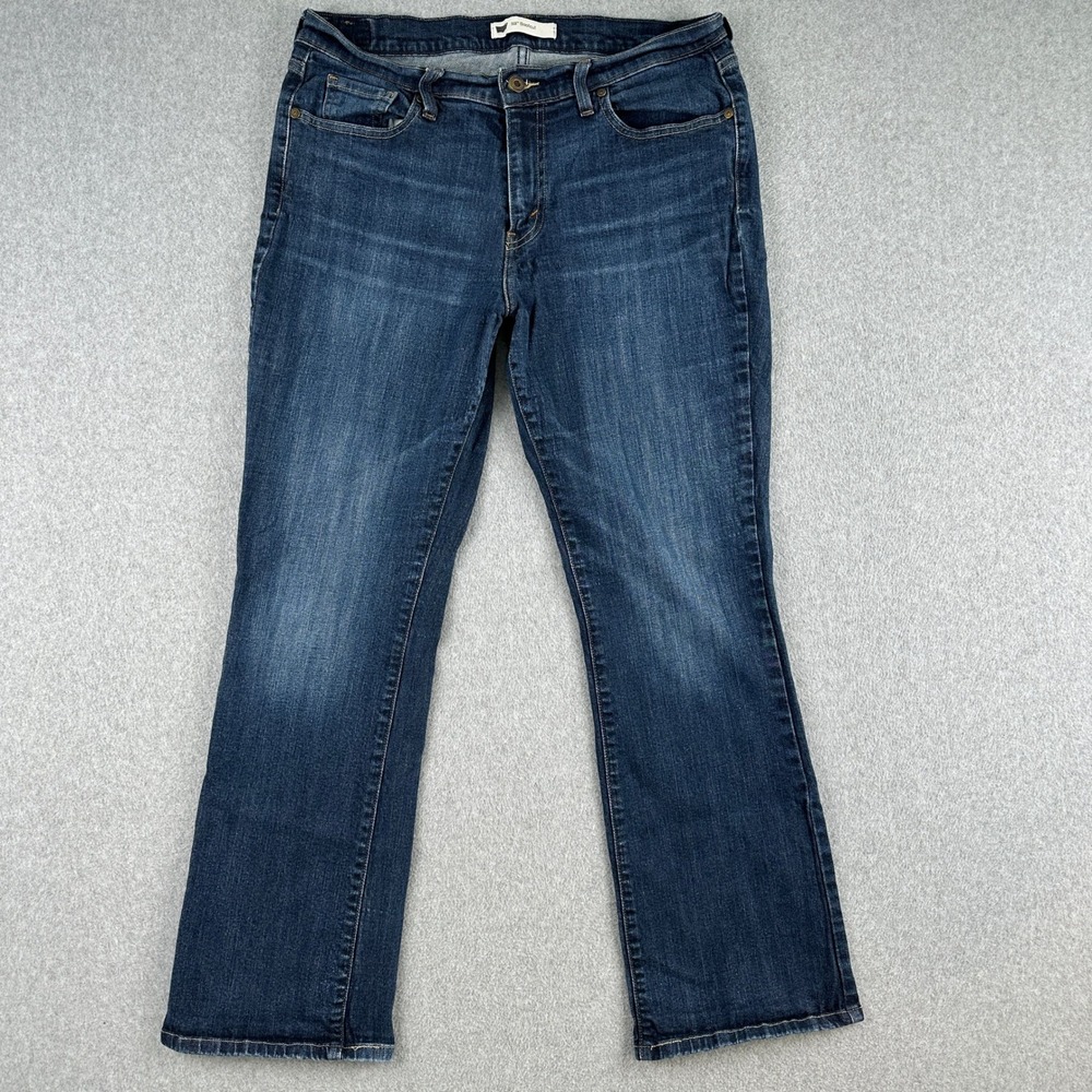 Levi's Jeans 515 Bootcut Women's Blue Flap Pocket Studded Denim‎ Pants Rodeo